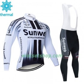 Fietskleding (Fietsshirt Lange Mouw + Lange Koersbroek) 2020 Team Sunweb N002 Winter Thermal Fleece